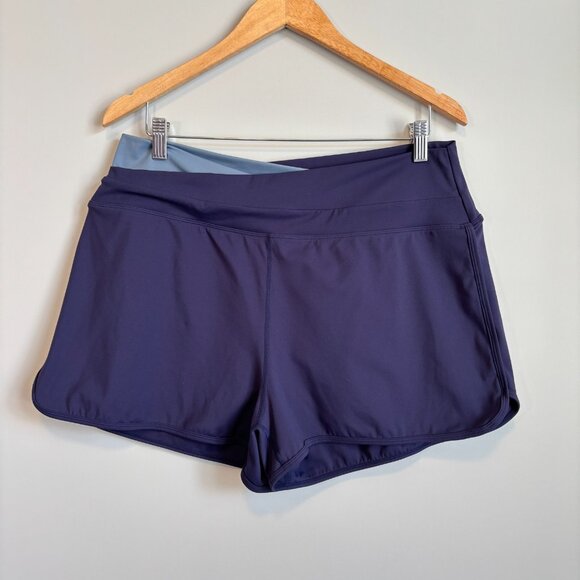 Halara Women's Size XL Active Shorts Crossover Style 3" Blue Walking Running - Picture 3 of 7